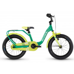 Velosipēds S'COOL niXe 16" 1-speed coaster-brake Aluminium green-lime