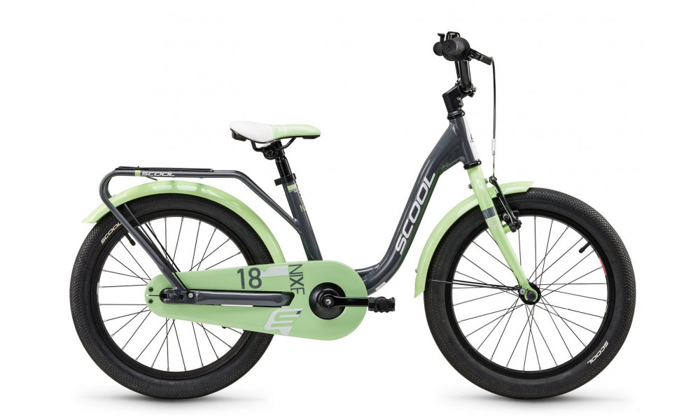 Velosipēds S'COOL niXe 18" 1-speed coaster-brake Aluminium dark grey-pastel green - 1