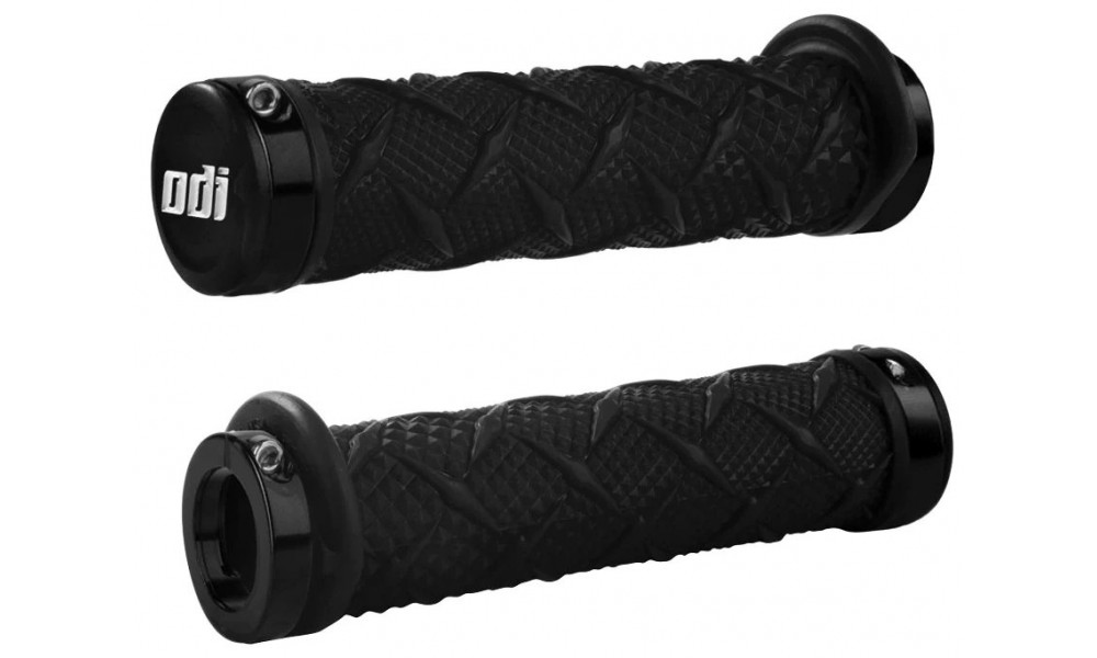 Stūres rokturi ODI X-Treme MTB Lock-On 130mm Bonus Pack Black/Black 