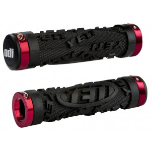 Stūres rokturi ODI Yeti HC MTB Lock-On Bonus Pack Black/Red