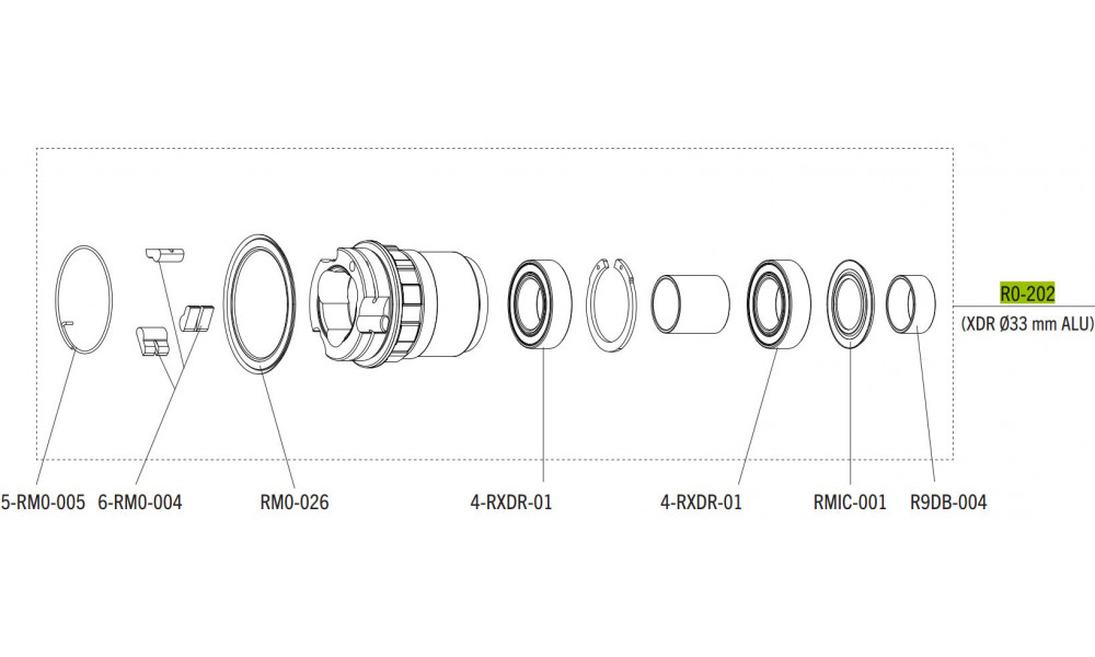 Rumba bungas Fulcrum for Sram XDR 12-speed cassettes 