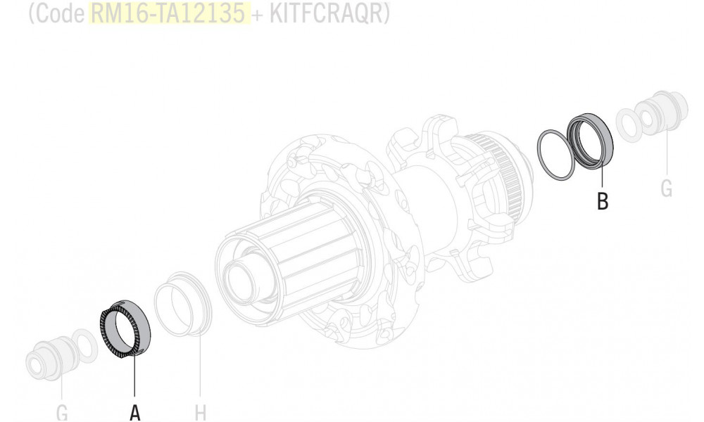 Adapteris Fulcrum for thru axle from 12x142mm to 12x135mm - 1