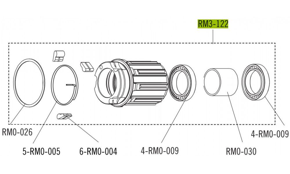 Rumba bungas Fulcrum for Shimano HG and SRAM 9/10/11-speed cassettes 