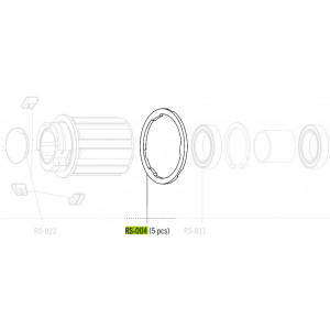 Aizmugurējais ķēdesrata starplika Fulcrum for Shimano HG11 freewheel body (5 gab.)