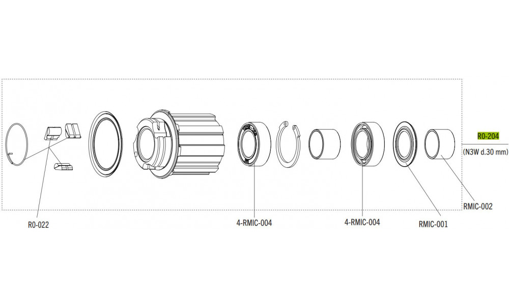 Rumba bungas Fulcrum 30mm for Campagnolo N3W 13-speed cassettes 